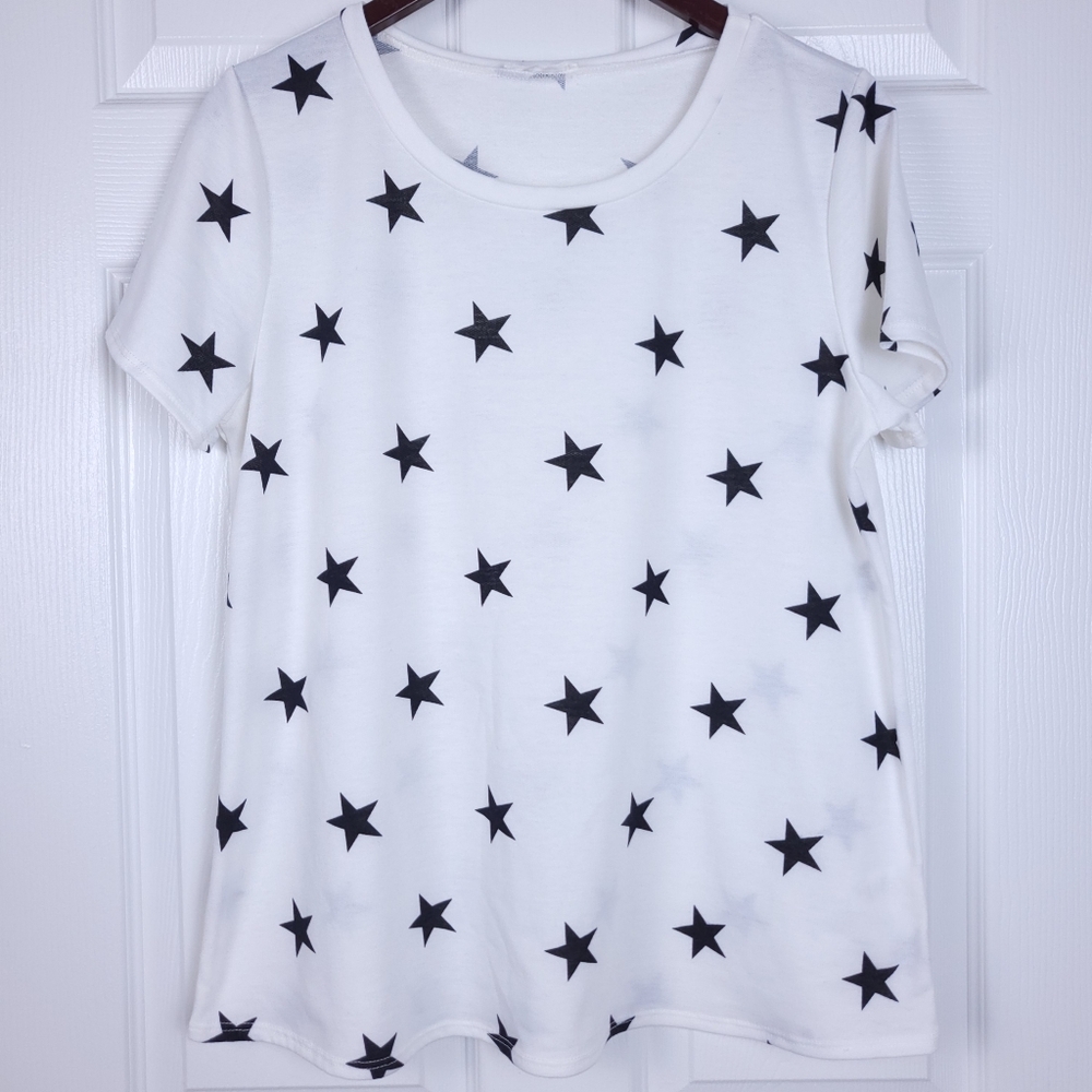BOMBOM Star Print Short Sleeve Tee